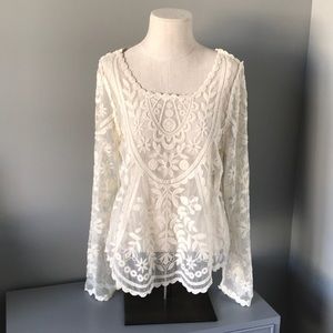 Lace top with bell sleeves